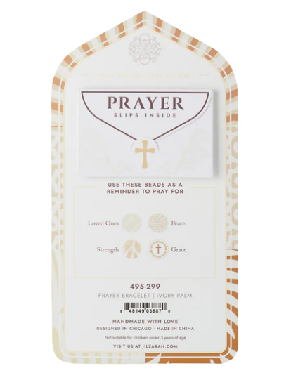 Jilzarah Ivory Palm Prayer Bracelet