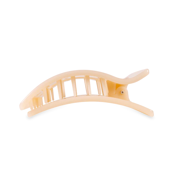 TT-FCM03-228 Almond Beige Medium Flat Rectangle Hair Clip