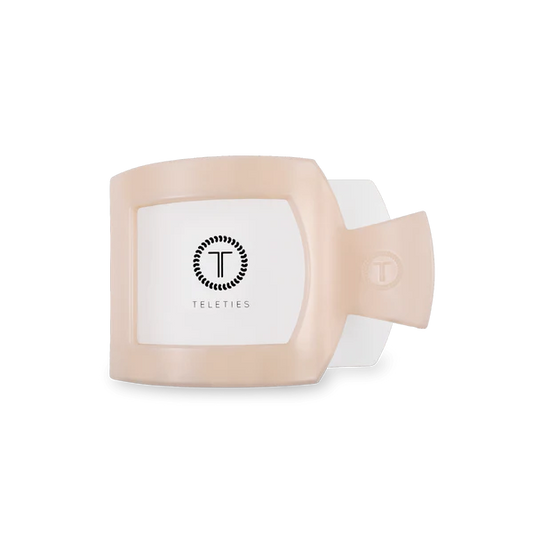 TT-FCS02-003 Teleties Almond Beige Small Flat Square Hair Clip