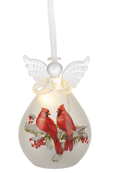 ARDX1552 Ganz LED Cardinal Angel Ornaments 4.75" 0