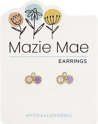 Mazie Mae Kids Earrings Collection Hypoallergenic - Gold Tone 0