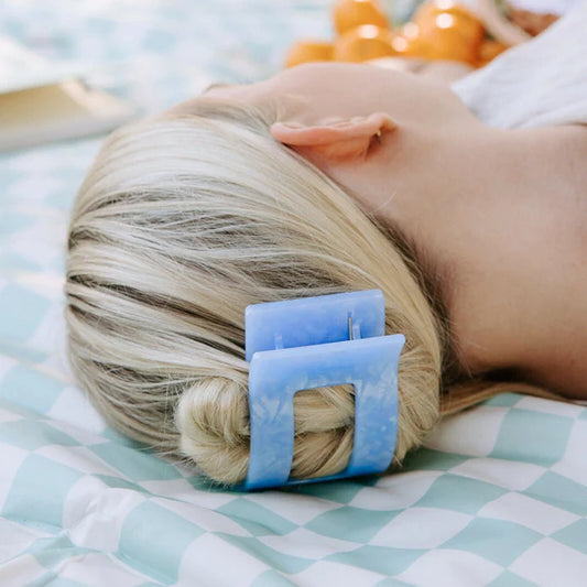 Teleties Blue Lagoon Flat Rectangle Hair Clip