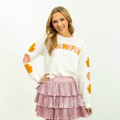 Thankful Beige Sweatshirt