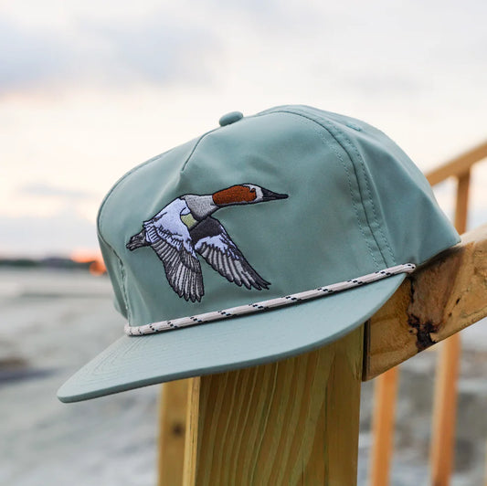 L3000292 Local Boy Canvas Back Low Profile Rope Hat- Loden