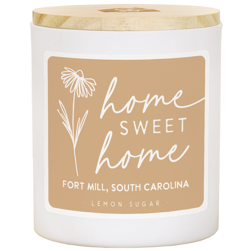 CDL1003 Home Sweet Home Fort Mill SC Candle Lemon Sugar
