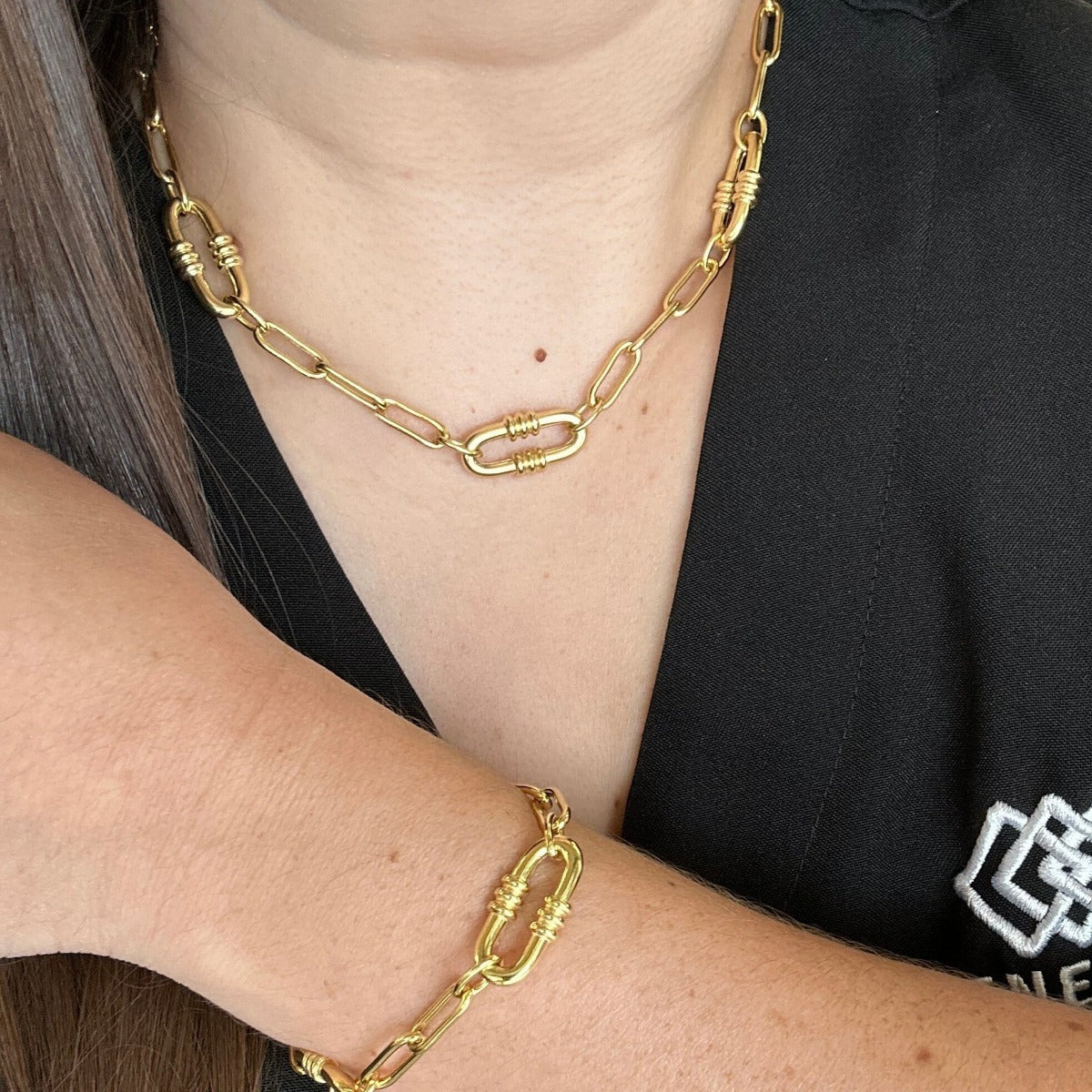 Southern Gates Gold Plated Francesca Necklace - 17" + 1"