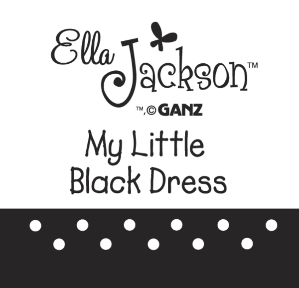 ER45068 Ganz My Little Black Dress Onesies w Pink Bow