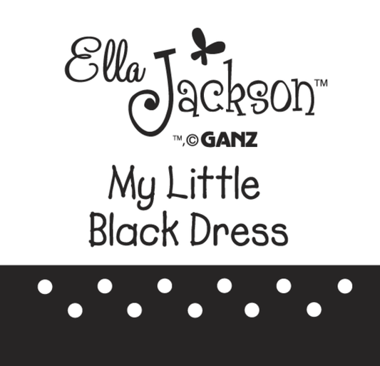 ER45068 Ganz My Little Black Dress Onesies w Pink Bow