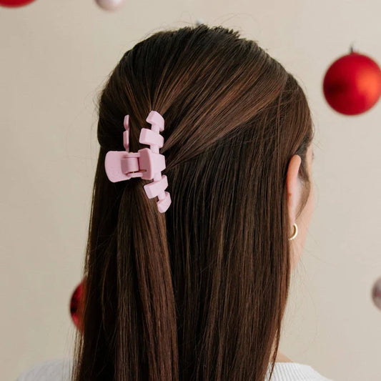 Teleties Small Classic Merry Pinkmas Clip