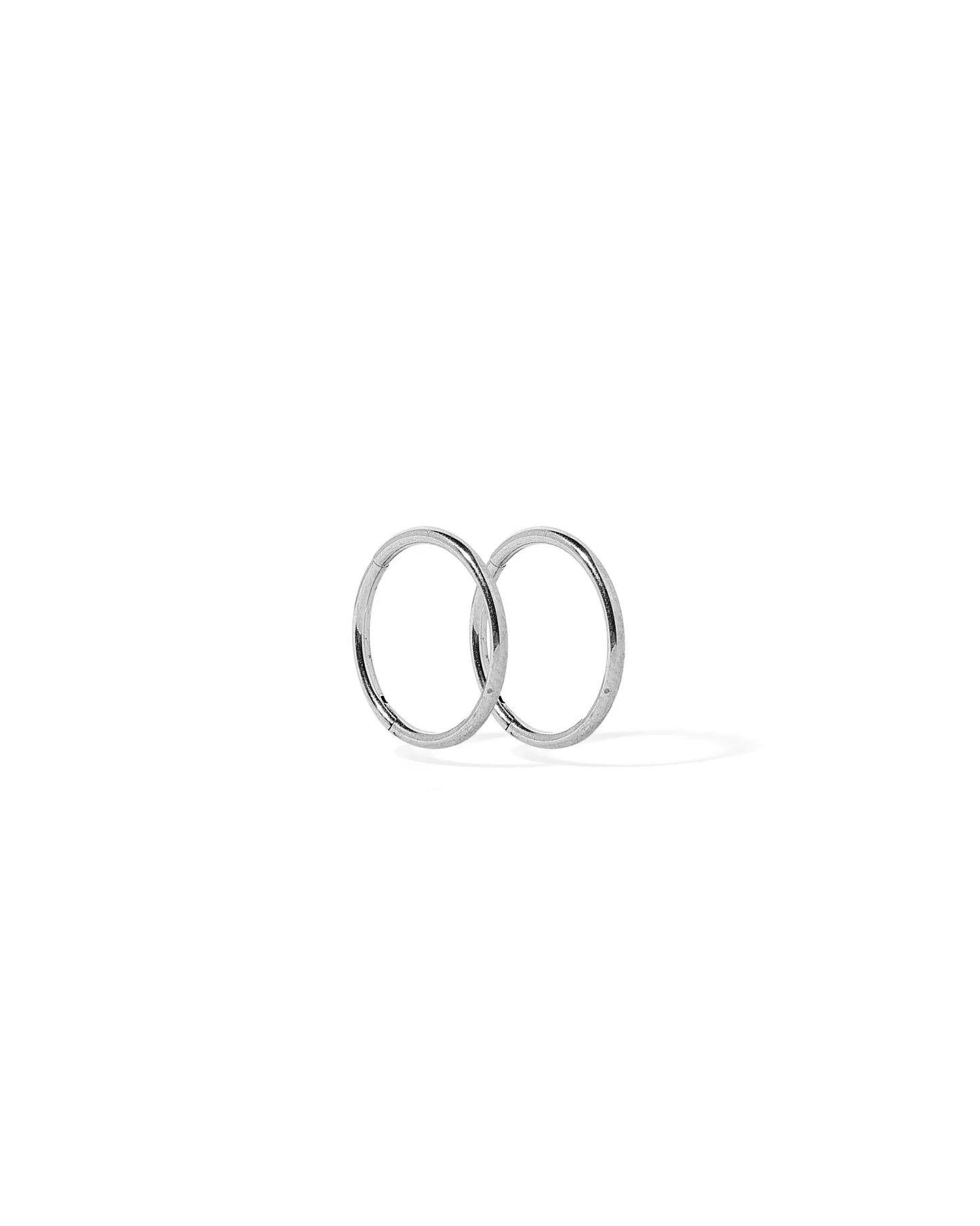 LINNY4074 Linny Co Ava Silver Huggie Hoop 10mm Earrings