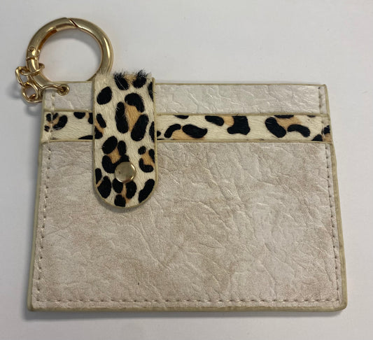 CARD HOLDER BUTTON TAB Keychain Wallet with Button Tab