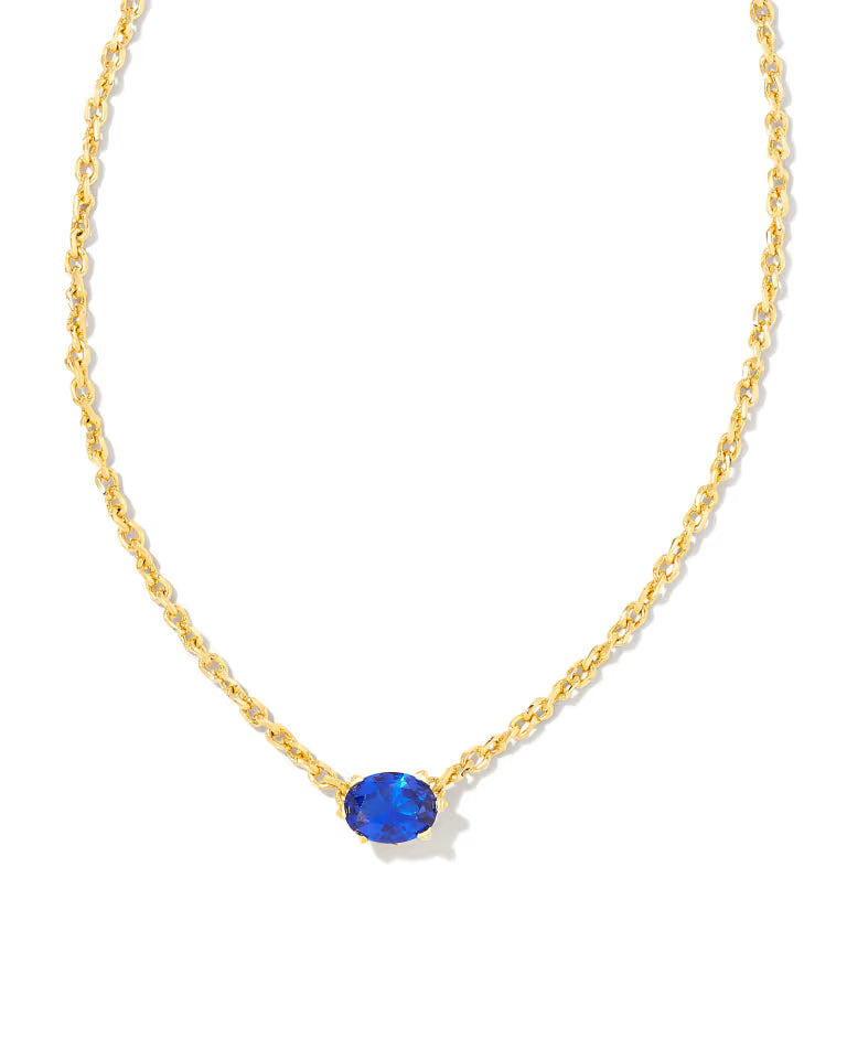 9608803556 CAILIN PNDNT BLUE GOL Kendra Scott Cailin Blue Pendant Necklace
