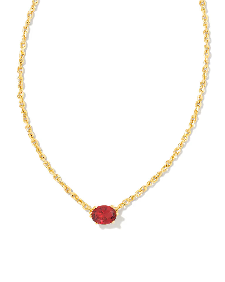 9608803549 CAILIN PNDNT RED GOLD Kendra Scott Cailin Necklace in Gold Red Crystal