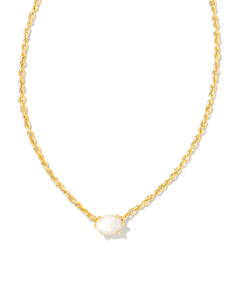9608803553 Kendra Scott Pendant Necklace in Gold Ivory Mother Of Pearl