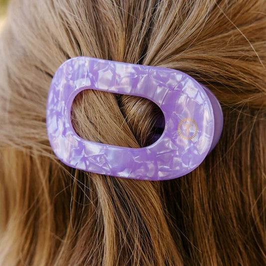 Teleties Lavender Mist Flat Round Hair Clip