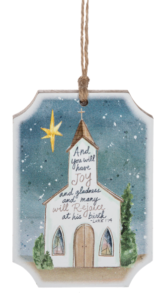 MX202360 Watercolor Church Wood Ornaments 0
