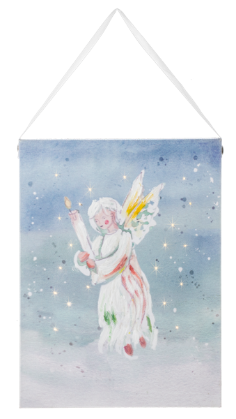 MX204689 Ganz LED Light Up Watercolor Angels Wall Decor Canvas 0