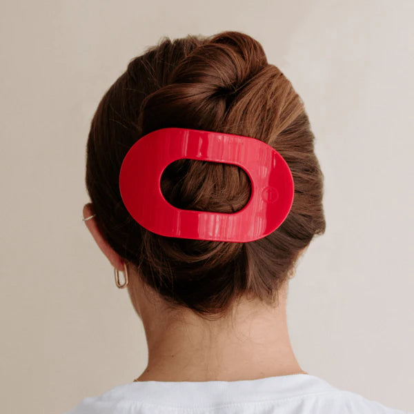 TT-FCM01-193 Teleties Red Carpet Ready Medium Flat Round Hair Clip