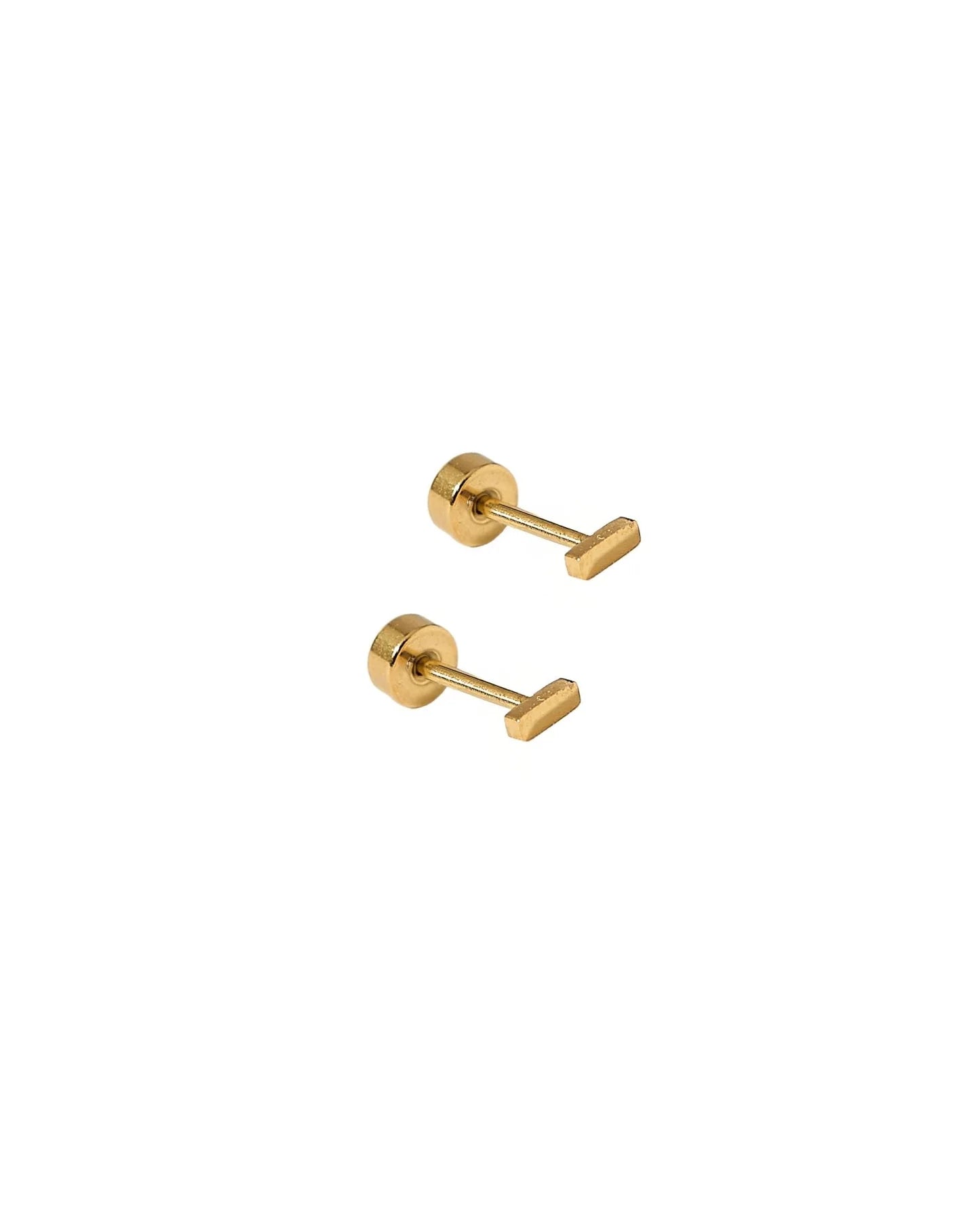LINNY4123 Linny Co Micro Bar Gold Tone Screwback Earring