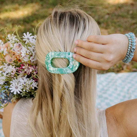 Teleties Spring Splash Flat Round Hair Clip