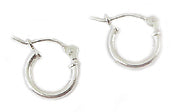 Sterling Silver Tubular Click Hoop Earrings - 10MM