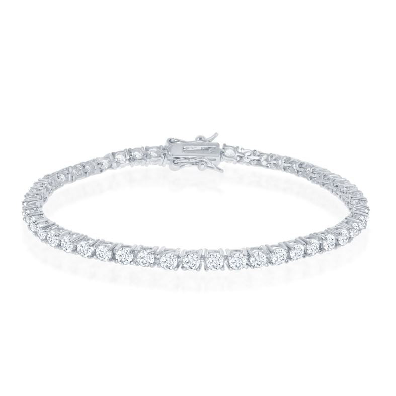 Sterling Silver CZ Tennis Bracelet - 7.5"