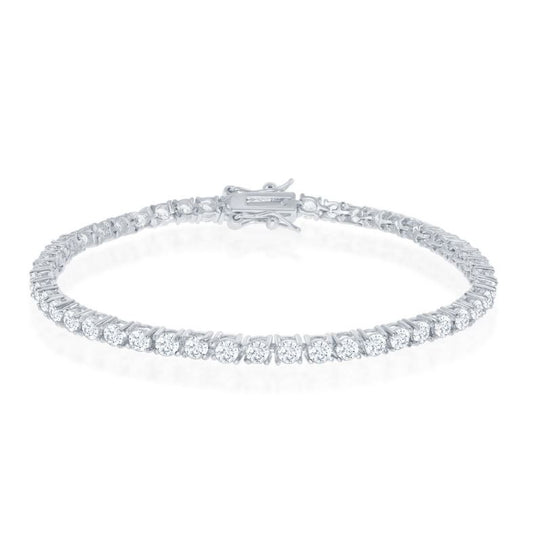 Sterling Silver CZ Tennis Bracelet - 7.5"
