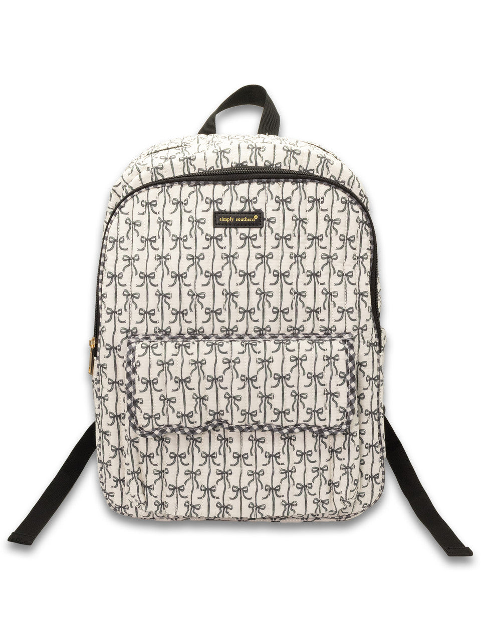 0126-BAG-QLTD-BKPK-BLKBOW Simply Southern Backpack Black Bow
