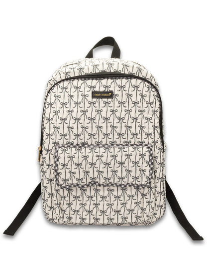 0126-BAG-QLTD-BKPK-BLKBOW Simply Southern Backpack Black Bow