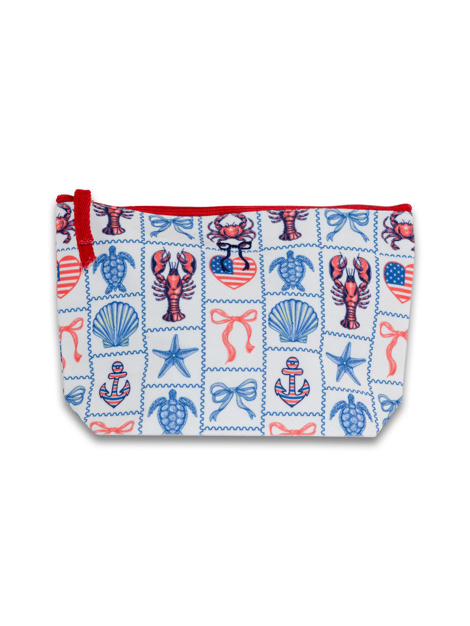 0126-BAG-TOTE-POUCH-LOBPTCH Simply Southern Canvas Pouch Lobster Patch
