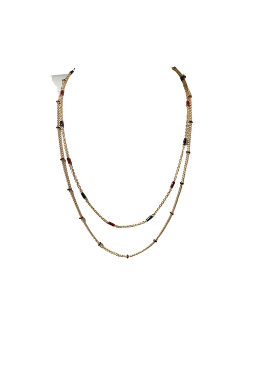 75695 Michelle McDowell Lacy Garnet and Black Necklace