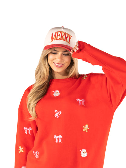 0226-HAT-HOL-MERRY Simply Southern Merry Holiday Hat 0