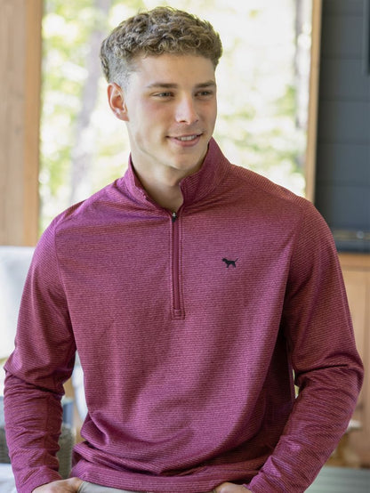 PP-0226-MN-QZP-TECH-OXBLD Simply Southern Men's Performance Quarter Zip Pullover Ox Blood