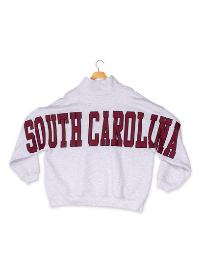 0226-SWTSH-MCK-STA-SC-RED-OS Simply Southern Women's Mock Neck South Carolina Top Onesize
