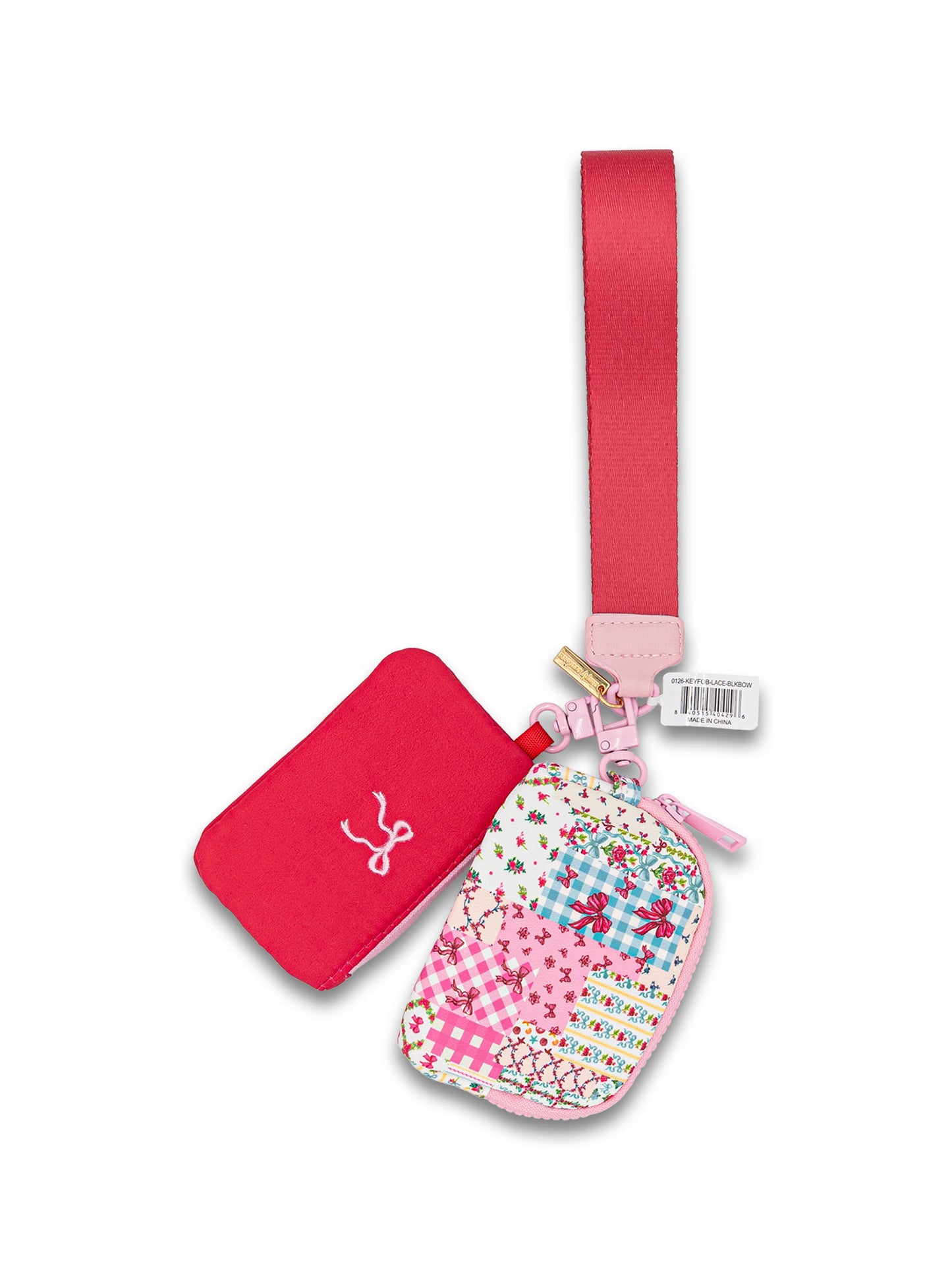 0226-WRISTLET-IDCOIN-QLTFLR Simply Southern Coin ID Wristlet Quilted Flowers