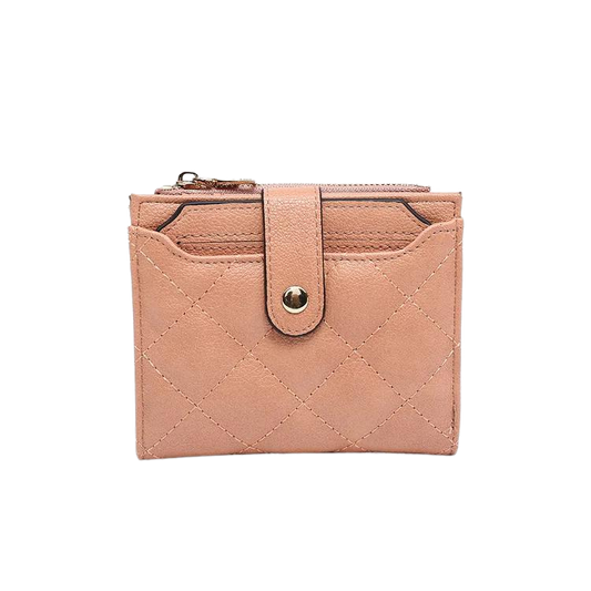 Melody Vegan Quilted Wallet - Melon