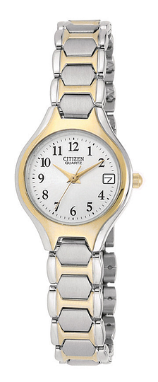 Citizen Ladies Quartz White, Gold, & Silver Watch