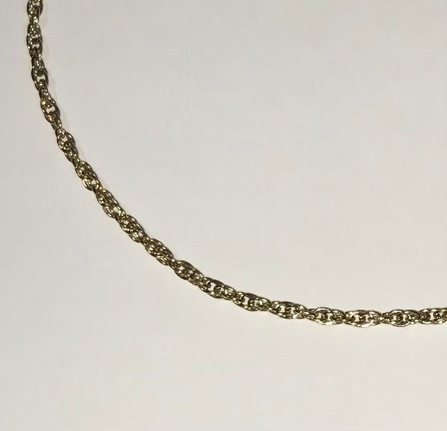 D18 14/20 Yellow Gold Filled Rope Chain Anklet