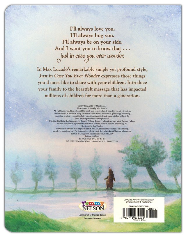 9780718075392 Just in Case You Ever Wonder Board Book By Max Lucado 0