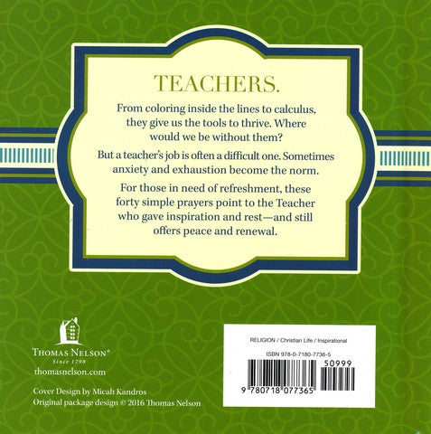 9780718077365 Harper Collins Pocket Prayers for Teachers