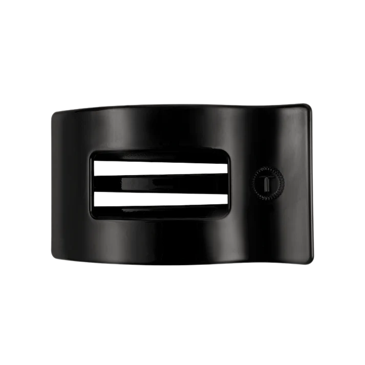 Teleties Medium Flat Rectangle Hair Clip - Jet Black