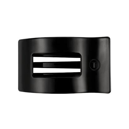 Teleties Medium Flat Rectangle Hair Clip - Jet Black