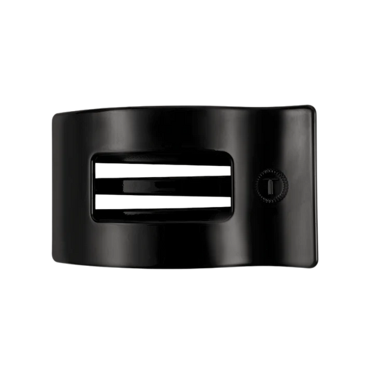 Teleties Medium Flat Rectangle Hair Clip - Jet Black