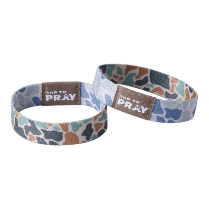 Versible Tap To Pray Wristband - River Rock Camo