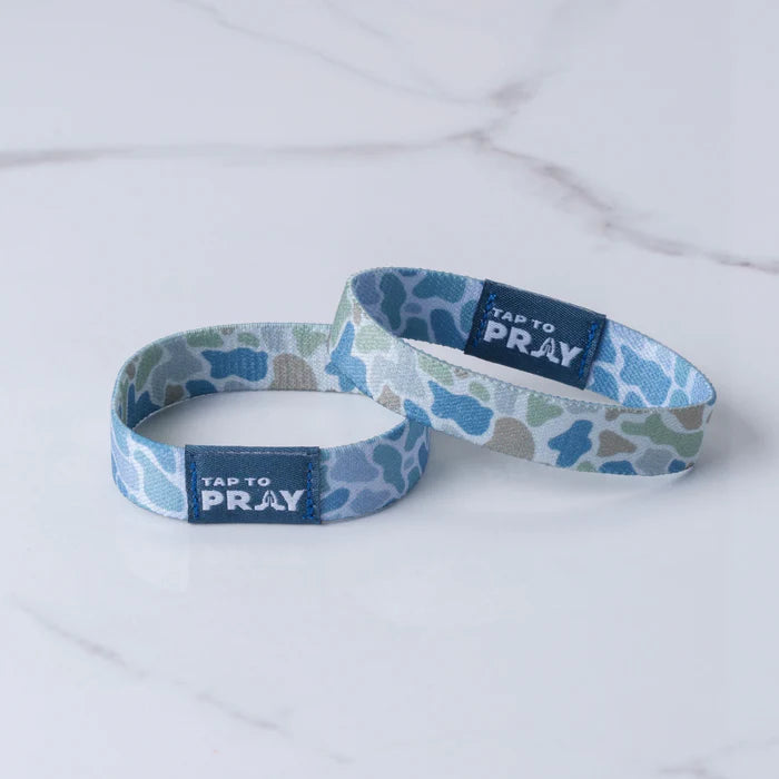 Versible Tap To Pray Wristband - River Rock Camo