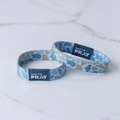 Versible Tap To Pray Wristband - River Rock Camo