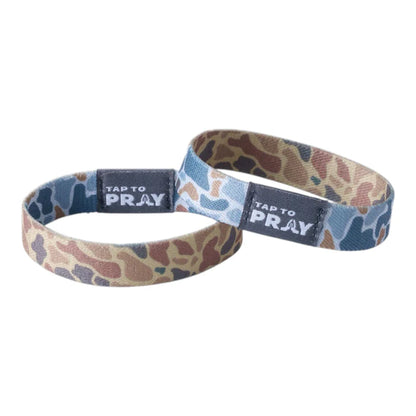 Versible Tap To Pray Wristband - River Rock Camo