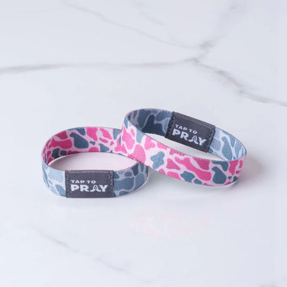 Versible Tap To Pray Wristband - River Rock Camo