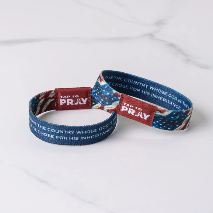 (100-413 TTP) Versible Tap To Pray Wristband - Patriot