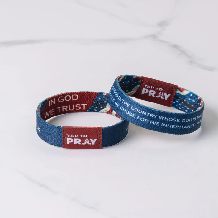 (100-413 TTP) Versible Tap To Pray Wristband - Patriot